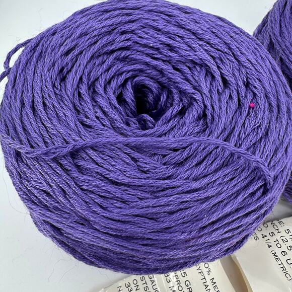 2 PROVENCE Classic Elite Yarns 100% Mercerized Egyptian Cotton Purple #2617 - Picture 5 of 6